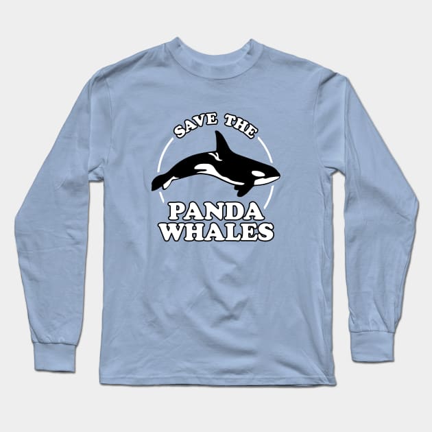 Save The Panda Whales Long Sleeve T-Shirt by dumbshirts